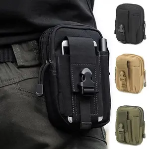 Tactical waist bag, Oxford fabric multi-functional casual men's waist bag, outdoor tactical bag, wear-resistant, moisture-resistant, flexible and portable outdoor waist bag, very suitable for outdoor camping, hiking and mountain climbing