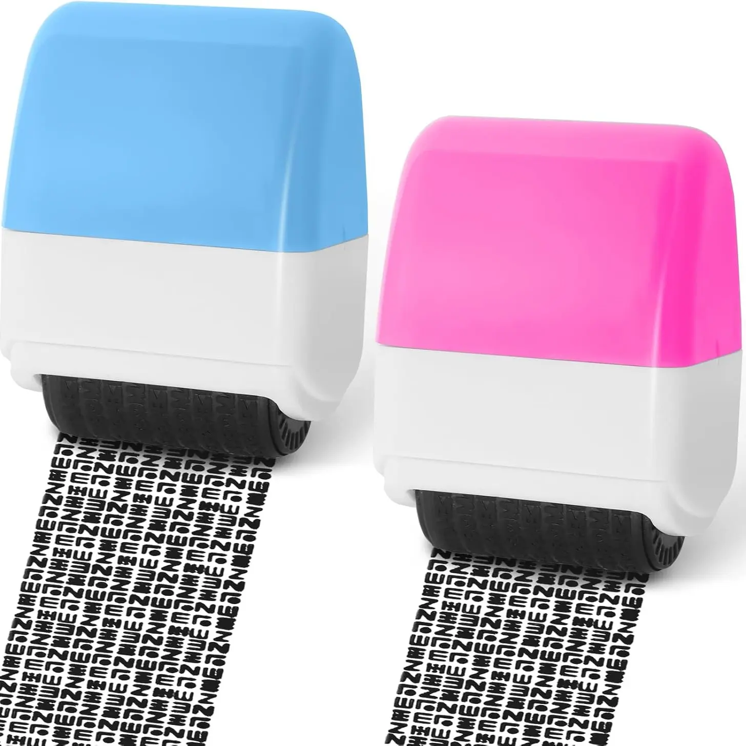 2-Pack Identity Theft Protection Roller Stamp, Confidential ID Blackout Stamp for Mail & Address, Privacy & Security Office Supplies, Office Stamps
