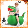QPAU Large Dinosaur Bouncy Hopper - Multi Purpose Inflatable Kids Toy, Home Playground Equipment, 5+ Ages, 220 lbs Capacity, with Hand Pump, Indoor-Outdoor Use, Cool Christmas Gifts for Kids, Halloween Gift giftideas,familyfun
