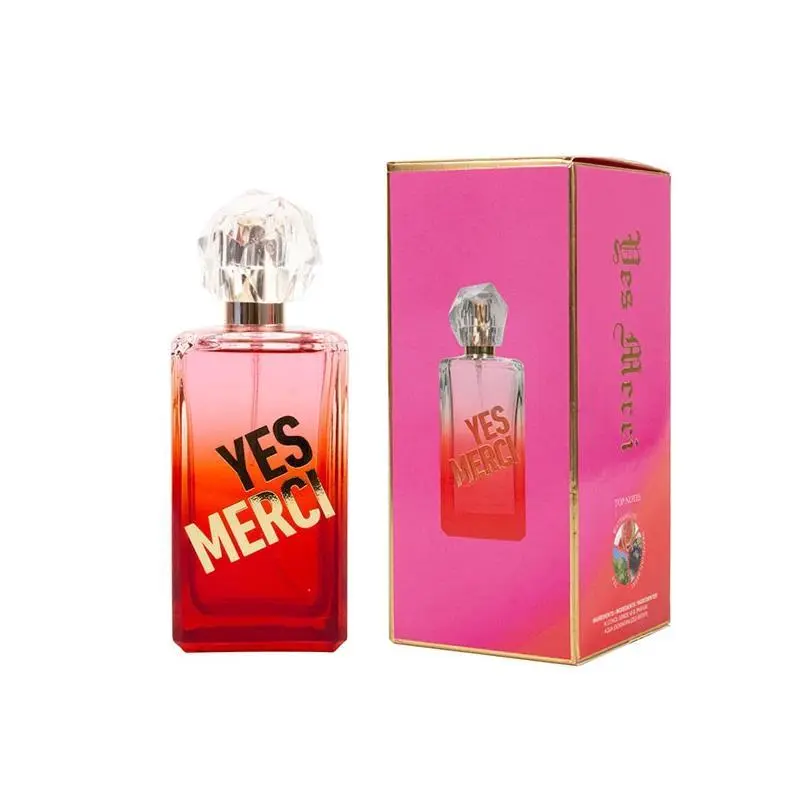 YES MERCI Fruity EDP Full-Size Casual Juicy Fruit-Scented Spray-Based Women's Perfume, 3.4oz Single Item, Top Notes of Watermelon, Brazilian Berry and Tea, Watermelon Base, Women's Fragrance Gift, Casual Women's Fragrance, Spray-Based Women's Fragrance