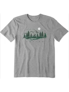 Life Is Good Summer New Men's Top Crusher T-shirt Short Sleeve Pattern T-shirt Fashionable Outdoor Sports Style Soft Skin friendly Suitable for Both Men and Women Four Seasons Universal Couple's Style