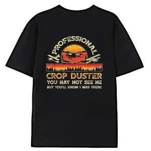 Funny Fart Joke T-Shirt for Men & Women - Professional Crop Duster Graphic Retro Humor Tee, 220GSM Pure Cotton Short-Sleeve Shirt with Sarcastic Farting Design 100% Premium Cotton T-shirt