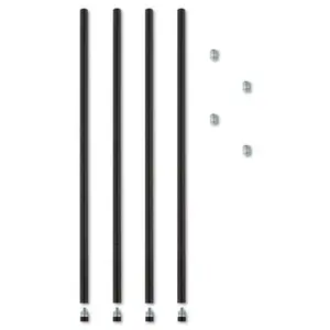 Alera SW59PO36BL Stackable Posts For Wire Shelving 36 h Black 4 Pack