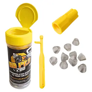 Patented Carpenter Bee Traps for Outside – 304 Stainless Steel 200 Count Hole Filler Plugs – Made in USA – Stop Woodpecker Damage & Borer Bee Re-Entry – Permanent Wood Protection Kit