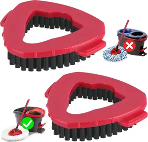 Scrub Brush Replacement Head for O-Cedar EasyWring Spin Mop 1 Tank System Hard Bristle Cleaning Brush Attachment for Bathroom Kitchen Bathtub Floor Easy Install & Clean