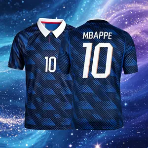2026 France Home And Away Blue And Green 10# Mbappe 7# Dembele Short And Long Sleeve Soccer Jersey Fans Version