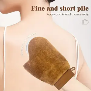 Self-Tanning Mitt Gloves, Double-Sided Design, Prevents Sticky Hands, Quick-Dry Flocking Material, Ideal for Body & Face Application