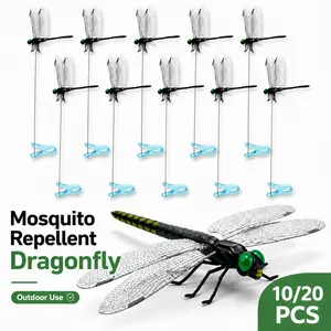 Dragonfly Mosquito Deterrent Clips, Realistic Hanging Dragonfly Decoy for Patio, Garden, Balcony, Camping, Yard & Outdoor Decor, Mosquito Repellent 10/20PCS