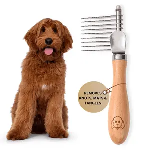 We Love Doodles Dog Dematting Brush & Rake for Matted Fur Removal on Undercoat, Ideal for Doodles, Poodles, Goldendoodles, Other Pets
