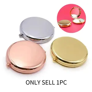 Portable Folding Travel Makeup Mirror, High Quality Double-Sided Compact Travel Handheld Mirror, Rose Gold Mini Pocket Mirror, Travel Hand Mirrors for Women Men