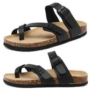 Women's Platform Sandals Cork Footbed Adjustable Comfortable Open Toe Adjustable Buckle Summer