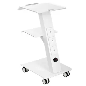 VEVOR Lab Trolley, 3-Layer Rolling Lab Cart, Metal Mobile Trolley with Swivel Wheels, Tray Rolling Clinic Cart 220 lbs Weight Capacity, for Lab, Clinic, Beauty and SalonVEVOR Super Brand Day