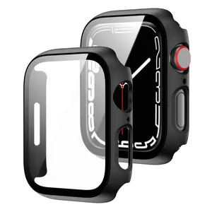 Smartwatch Screen Protector Case, Tempered Glass Protective Cover Compatible Apple Watch Series, Smartwatch Accessories