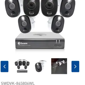 NEW Swann 6 Camera 8 Channel 1080 p Full HD DVR 1TB Security System