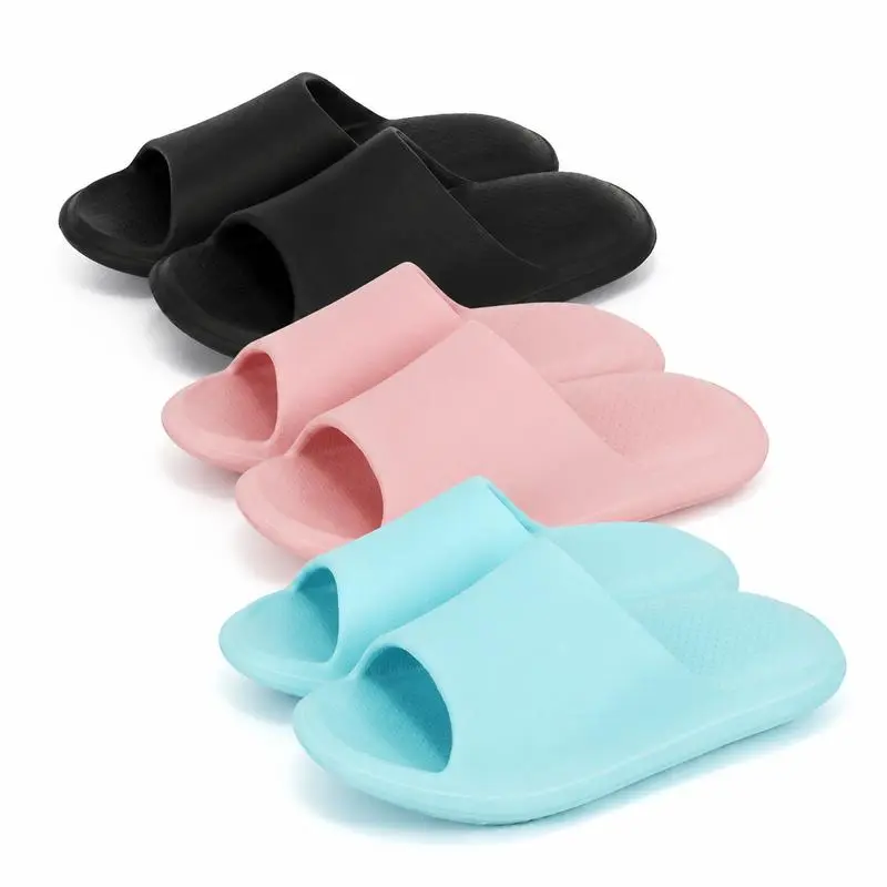 Women's Solid Color Cloud Slides, Lightweight EVA Sandals, Cushioned Home Slippers with Anti-slip Outsoles for Shower, Slides For Women, Anti-Slip Outsoles Women's Home Slippers
