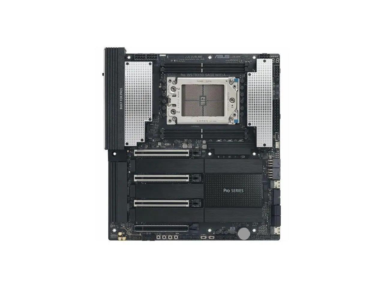 Asus Pro WS TRX50-SAGE WIFI A Workstation Motherboard - AMD TRX50 Chipset - Socket sTR5 - SSI CEB - Ryzen 7, Ryzen 9 Processor Supported DDR5 SDRAM Maximum RAM - DIMM, UDIMM - 4 x Memory Slots