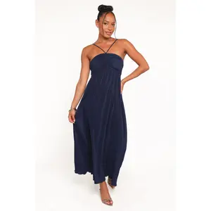 Polly Halterneck Maxi Dress - Navy
