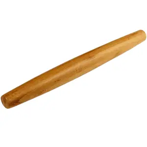 Bamboo French Rolling Pin, 13-Inch Classic Bakeware, Smooth Surface Wooden Utensil for Baking Pizza Dough, Pie, Durable, Safe, Healthy