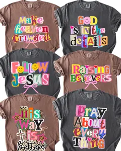 Preppy Christian Collage Y2K Shirt, Faith Inspired Comfort Colors Shirt, Retro Coquette Positivity Tee, Trendy, Ransom Letter Typography, Christian Faith Tshirt