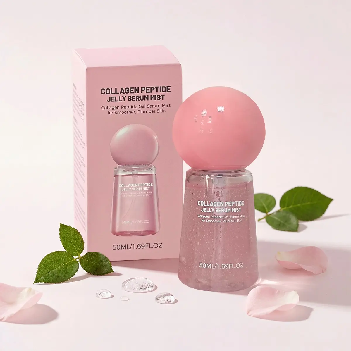 50ML Collagen Peptide Jelly Essence Spray, Deeply Moisturizing and Smooth Face & Body, Portable Design, Alcohol-Free, Ideal Gift for Mother's Day & Valentine's Day