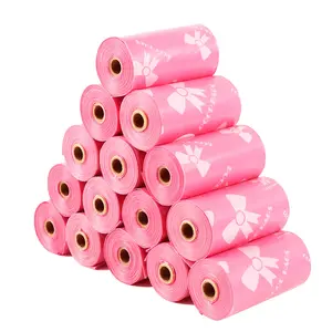 60pcs Thick Pet Waste Poop Bags, Leakproof Polyethylene Cleaning Bags for Dogs & Cats, Unique Patterns for Holiday Gifts