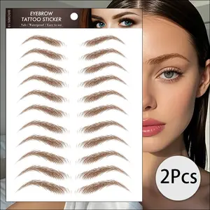 Realistic Eyebrow Stickers Eyebrow Shape Waterproof Quick Application Natural Look Brow Transfer Kit Easy Enhance Your Brows Natural Makeup