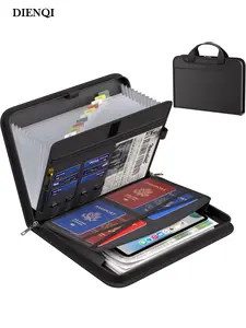 Large Capacity Fireproof Waterproof Document Bag Document Safe Storage Bag With Zipper Handheld File Organiser For Business, Gift For Men Practical