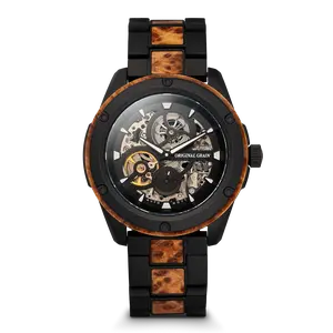 Burlwood Black Rugged Auto 44mm