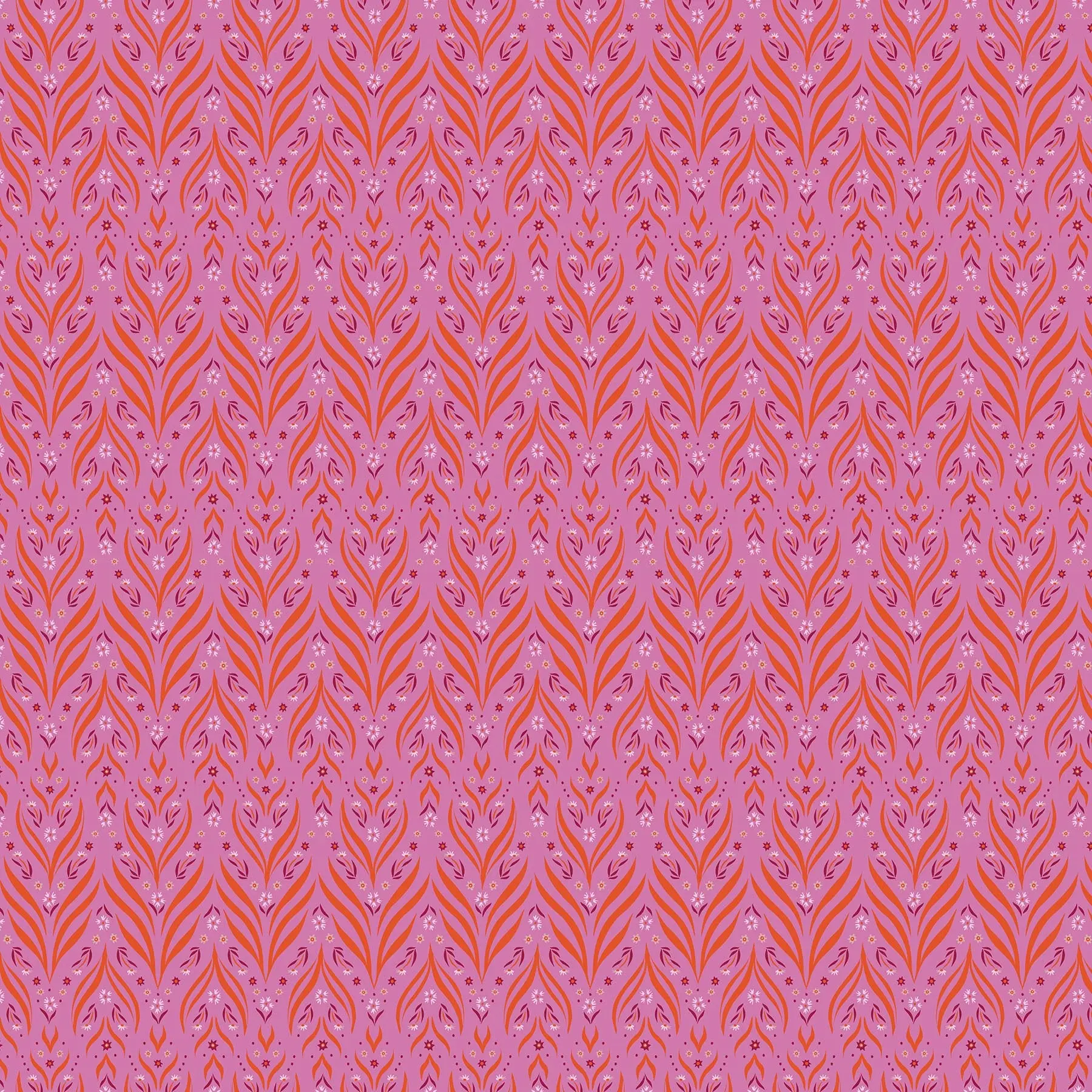 Fabric FIGO Lilac Tiger Fern Camouflage by the Quarter Yard 91275-21