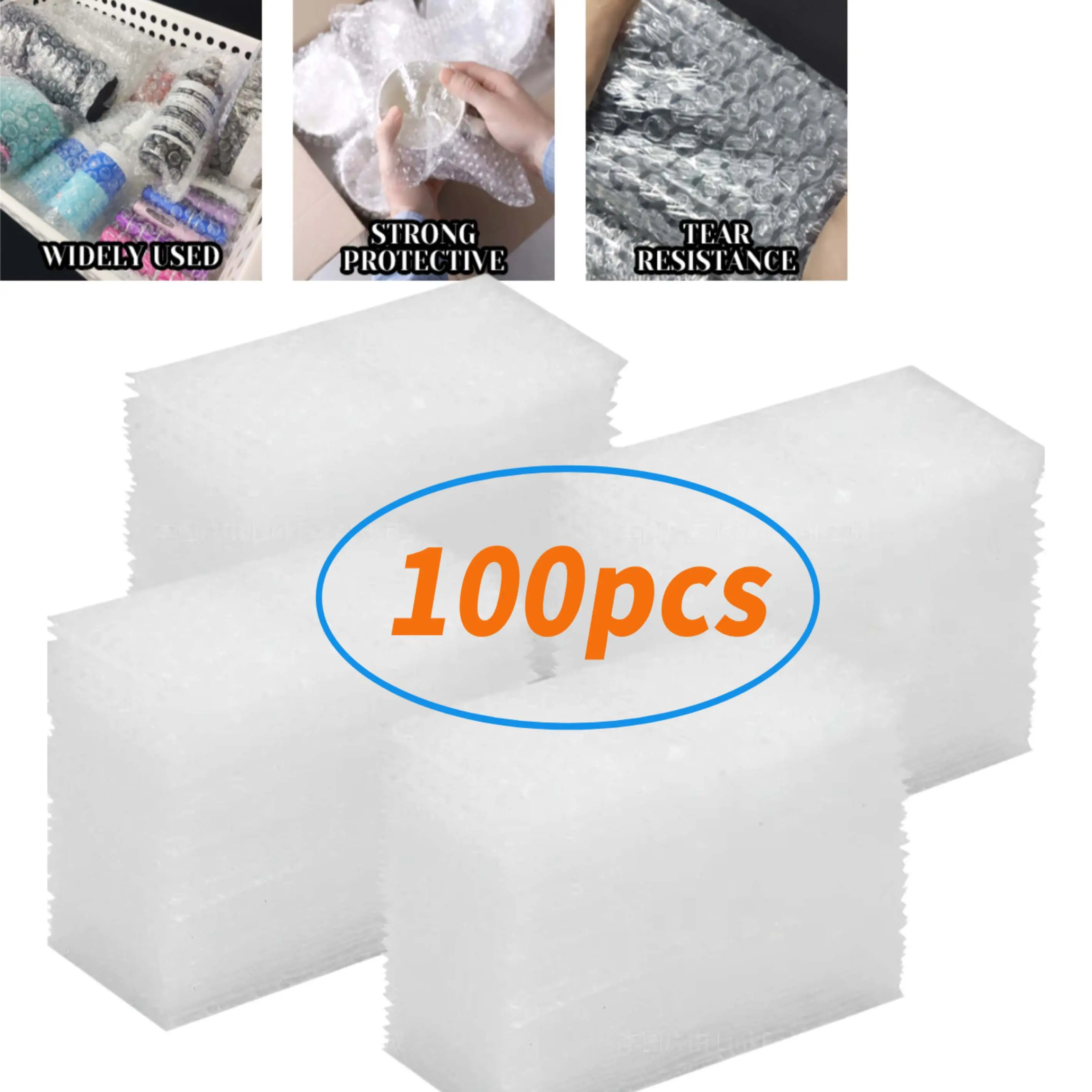 100-Pack 6x8 Inch Premium Double-Side Bubble Pouches, Jewelry Protector Cushioning Bags for Moving, Shipping Supplies