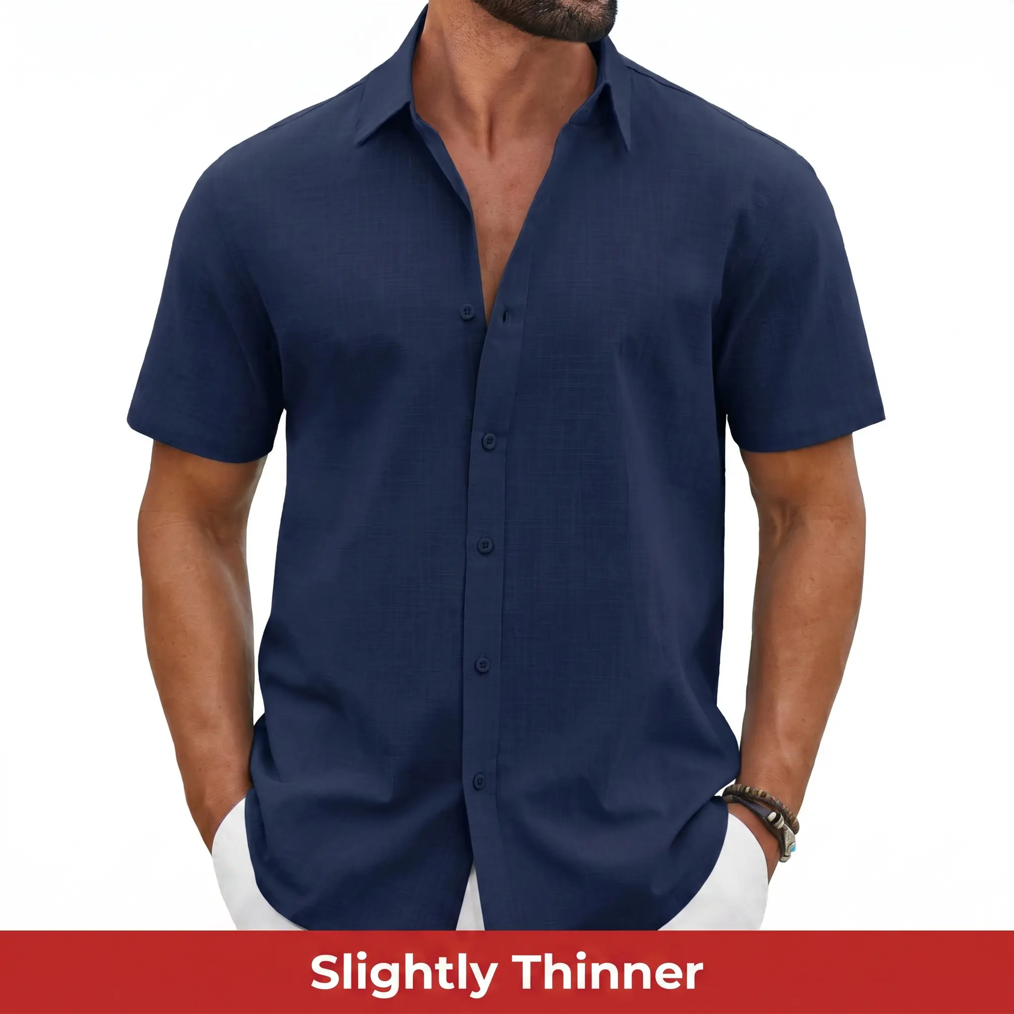 COOFANDY Mens Button Down Shirts Short Sleeve Casual Shirt Cotton Summer Beach Linen Wedding Shirts