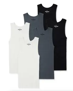 Premium Ultra-Soft Cotton Fitted Tank 6 Pack