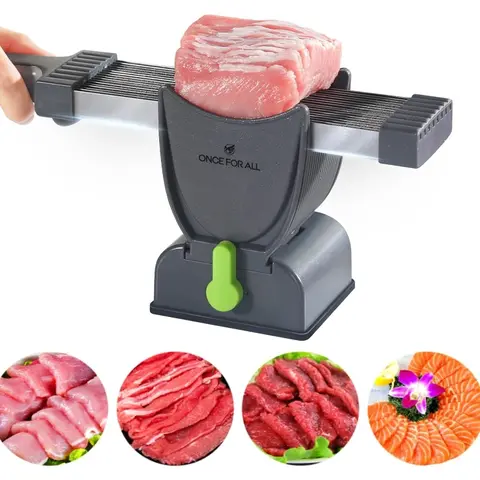 ONCE FOR ALL Chef Slicer Knives & Meat Cleaver Set - Beginner-Friendly Kitchenware with Quick Meat Prep Tools, Handles Pork, Beef, and Even Salmon