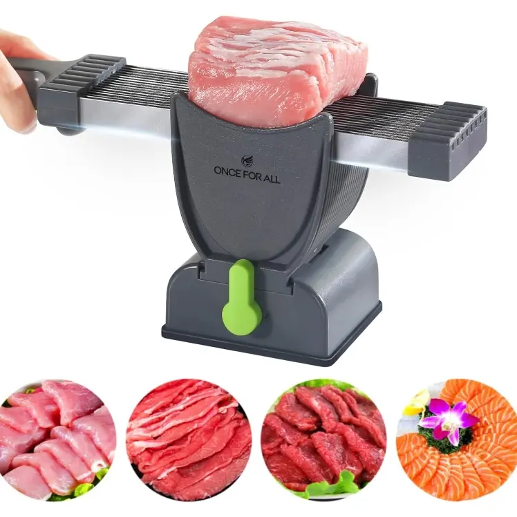 ONCE FOR ALL Chef Slicer Knives & Meat Cleaver Set - Beginner-Friendly Kitchenware with Quick Meat Prep Tools, Handles Pork, Beef, and Even Salmon