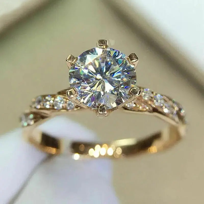 Luxury Gold Wedding Engagement Bands, Eternity Lady Jewelry