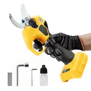 QUEP Lightweight Electric Gardening Tool for Dewalt 20V Battery, SK5 High-Carbon Steel Blade, 0.8-1.5" Cutting Capacity, LCD Display (Tool Only, No Battery), Lightweight Tool