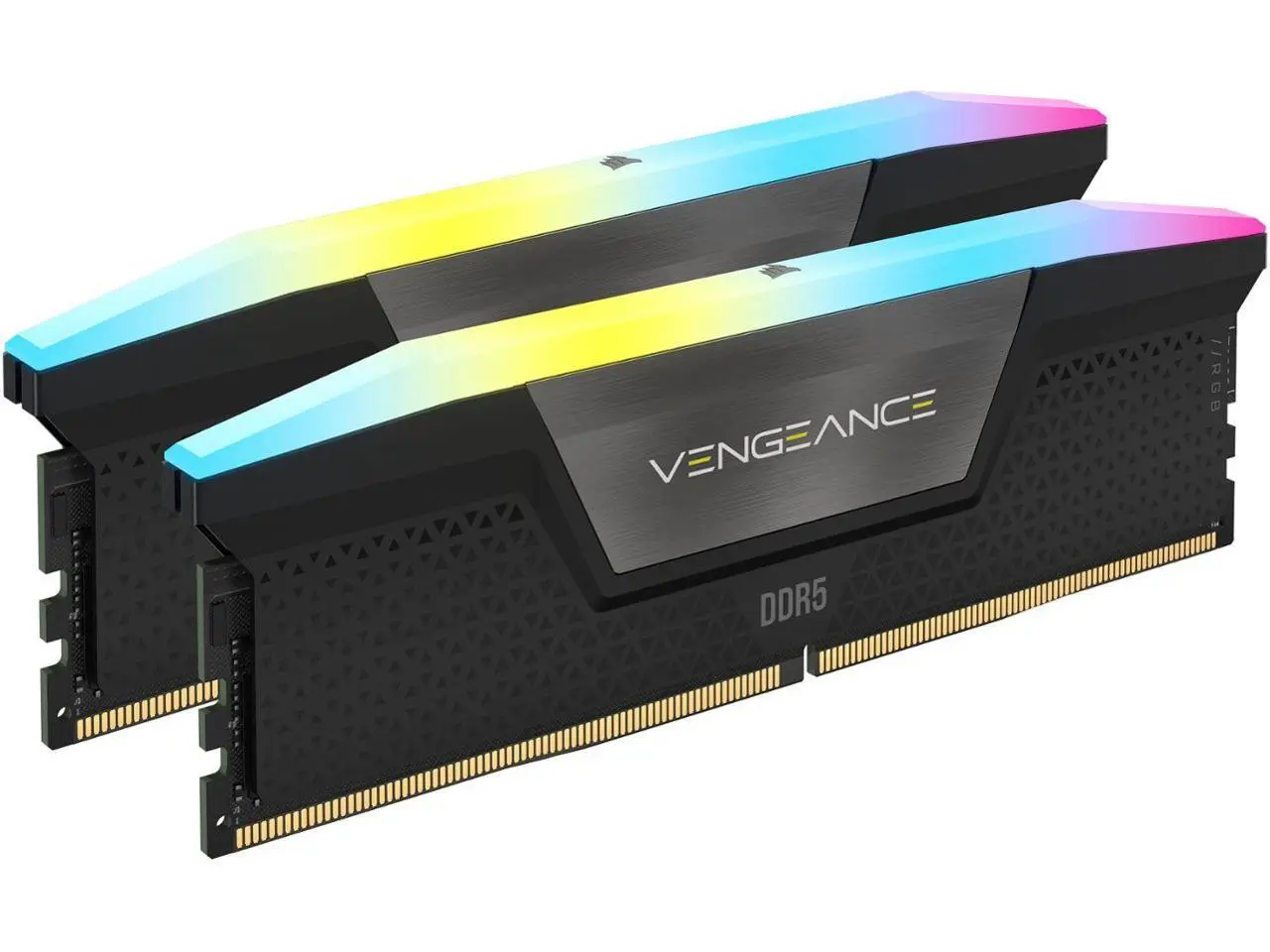 CORSAIR Vengeance RGB 64GB (2 x 32GB) 288-Pin PC RAM DDR5 5600 (PC5 44800) Desktop Memory Model CMH64GX5M2D5600C40