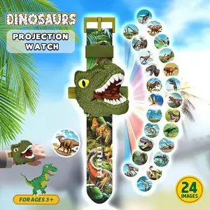 Dinosaur Projector Watch for Kids, Interactive Digital Watch Toy, Toddler Watch with 24 Anime Characters, Perfect Gift for Children