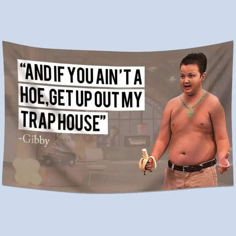 Sarcastic Trap House Tapestry Banner with Grommets - 3x5 FT Polyester Flag, Home Decor for Porch, Gaming Room, Friend Birthday Gift