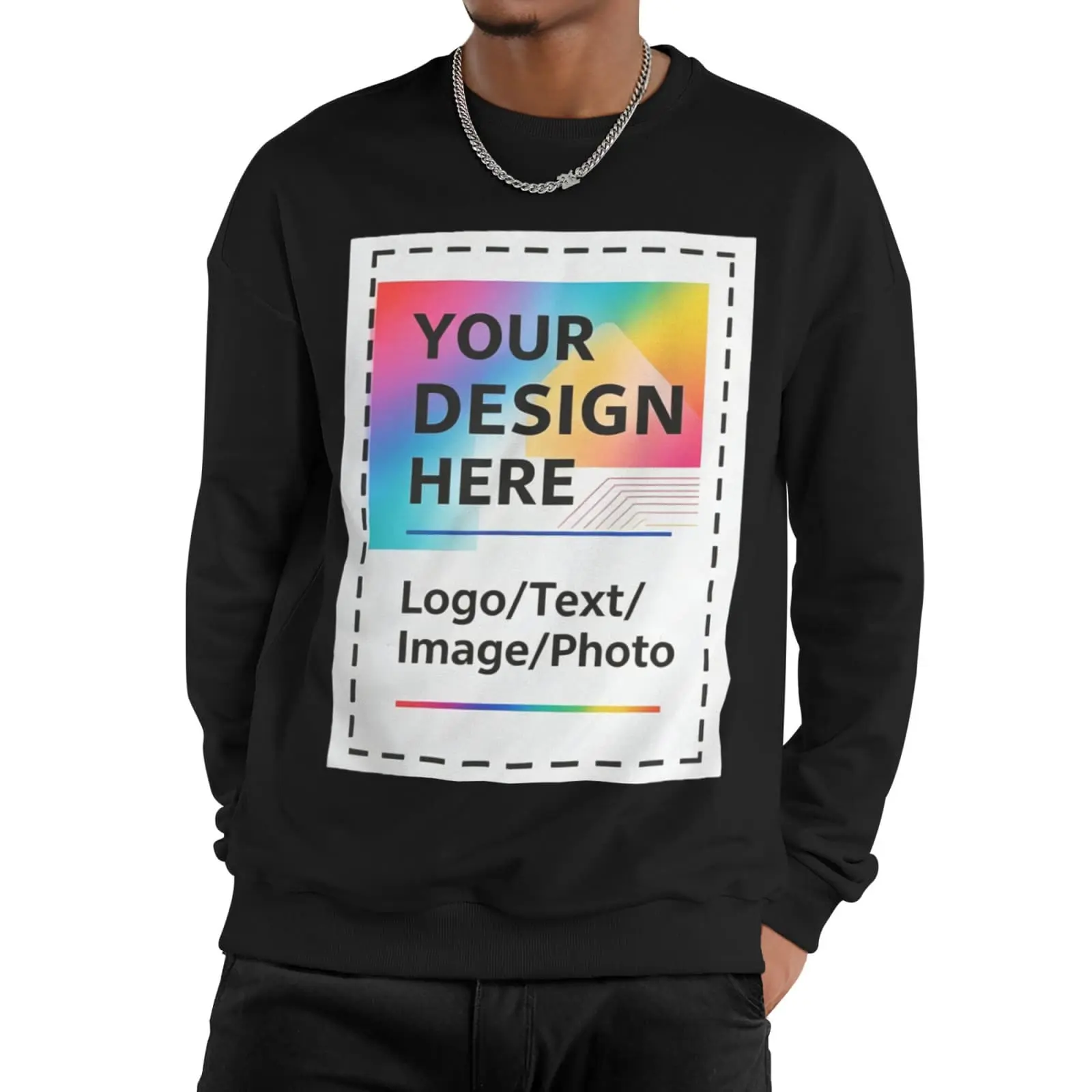 Custom Crewneck Sweatshirt for Men & Women Personalized Sweatshirts with Photo, Logo or Text Printed