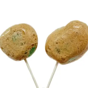 Freeze Dried Apple Caramely Lollipuffs - Sweet Snack Candy Crunchy Bonbon