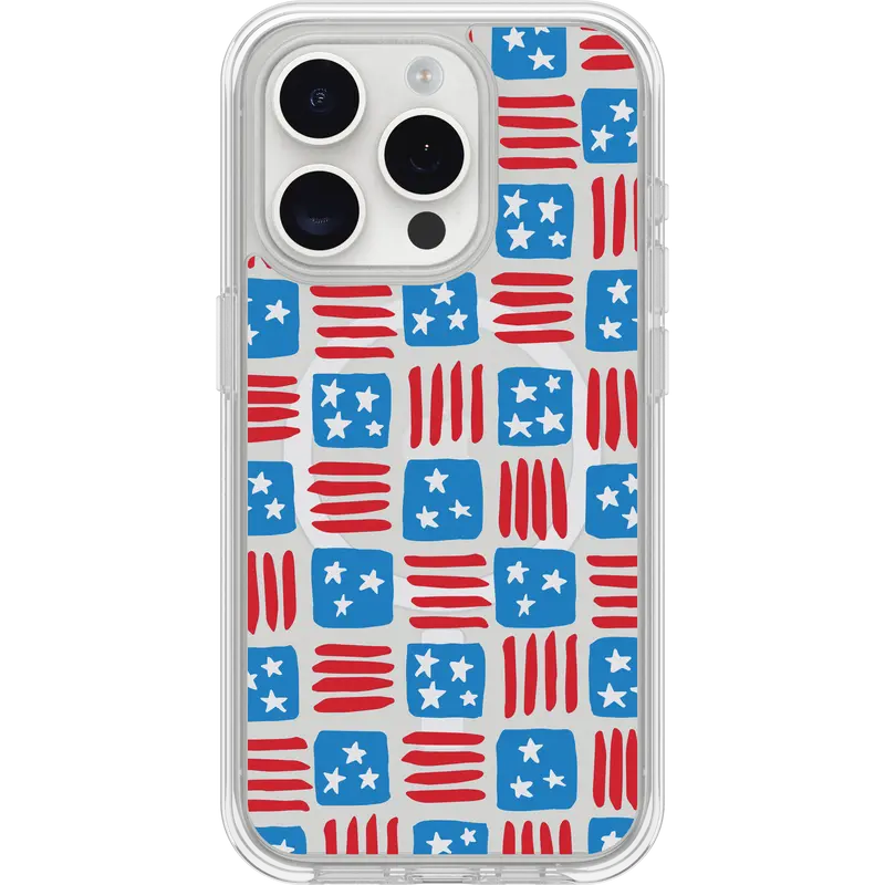 OtterBox iPhone 15 Pro Case Symmetry Series Clear for MagSafe Summer Abroad