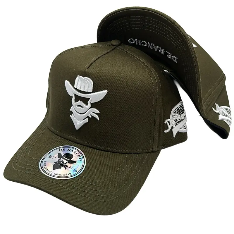 De Rancho a - frame hat (Olive Green/White)