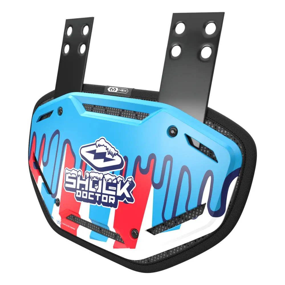 Shock Doctor Showtime ICEE Drip Back Plate with Contoured HEX® Padding for Maximum Protection and Comfort Exclusive Designs