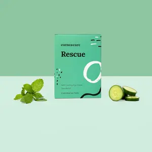 Rescue Self Cooling Hydrogel Compresses (6 Count / 12 Count) - Hyaluronic Acid, Cooling Hydrogel Eye Mask, Plant Extracts, Eye Pain & Inflammation, Puffy Eyes, Skin Repair
