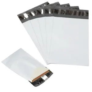 Poly Mailers 7.5x10.5 Self-Sealing Shipping Bags for Small Business, White, Waterproof & Thick polymailers