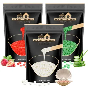 300g Hard Wax Beads Waxing Beads, Brazilian Bikini Wax, Hard Wax Hair Removal for Face, Body, Legs, Pearl Beans for Wax Warmers