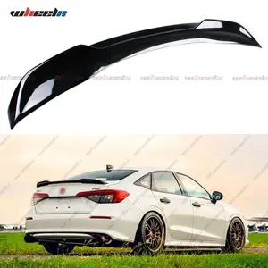 2022-2025 – Honda Civic 4-Door Sedan – Si Style Gloss Black Carbon Fiber Trunk Spoiler Accessory fathersdaygift fathersdaygift