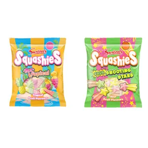 Swizzles Tropical & Shooting Stars Squashies Viral Duo 2 Pack Sour Sweet Flavors Fun Quirky Candy Snack with Cherry Cola and Skeletons Squashies