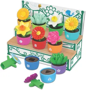 Learning Resources Shape & Color Garden, Toddler Outdoor Toys, Sensory Toys, Kids Gardening Set, Flower Building Set, Montessori, Preschool Learning Activities, Toddler Gifts
